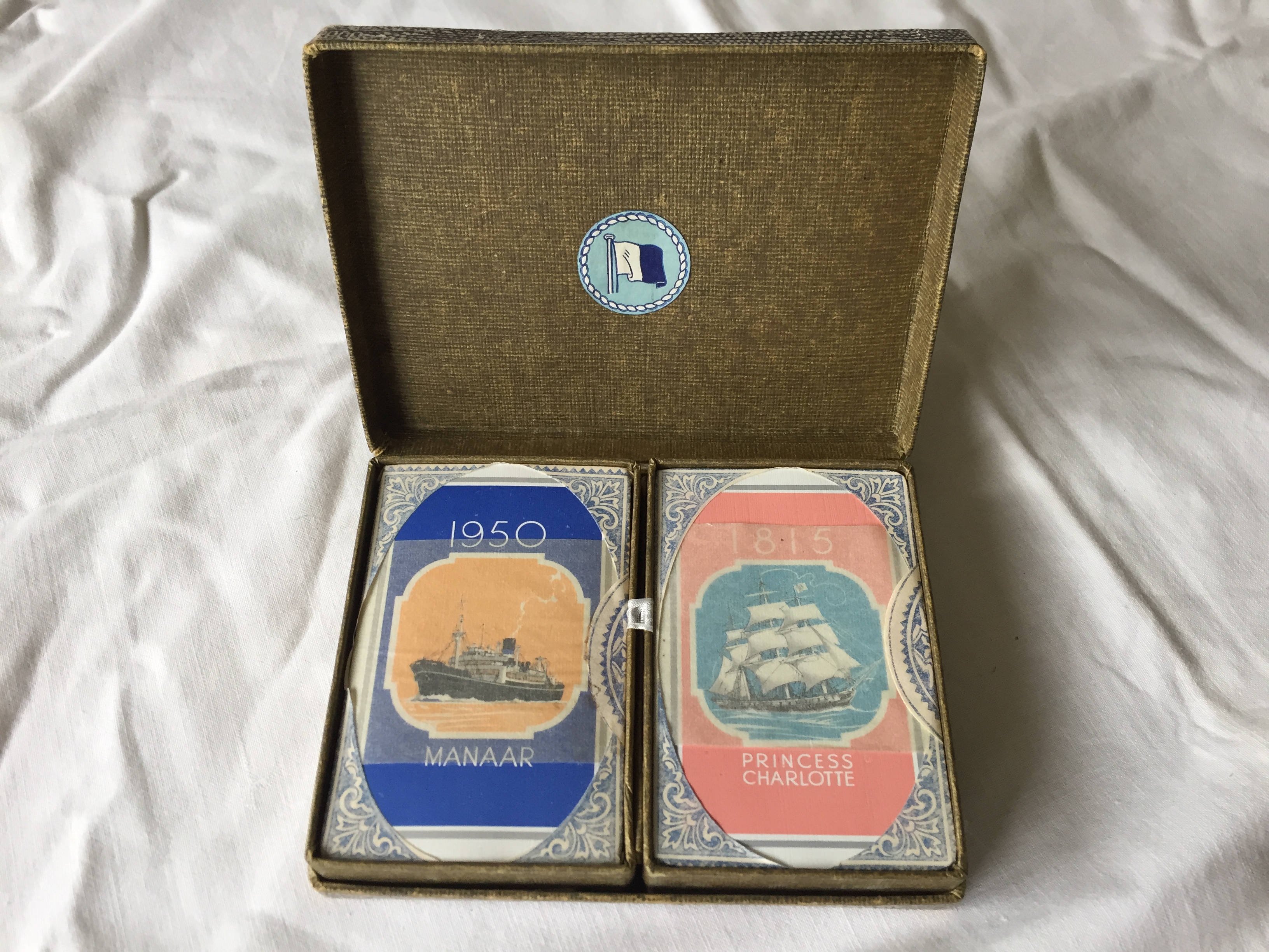 DOUBLE PACK OF VERY OLD UNUSED PLAYING CARDS