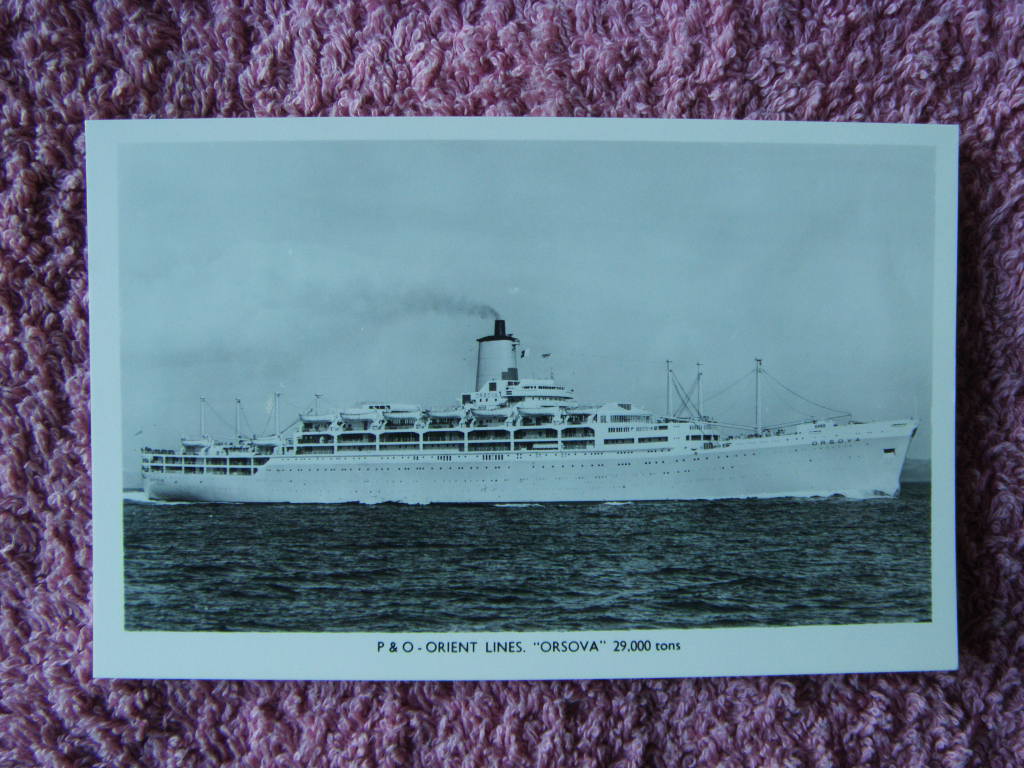 ORIGINAL B/W POSTCARD/PHOTOGRAPH OF THE P&O/ORIENT LINE VESSEL THE ORSOVA